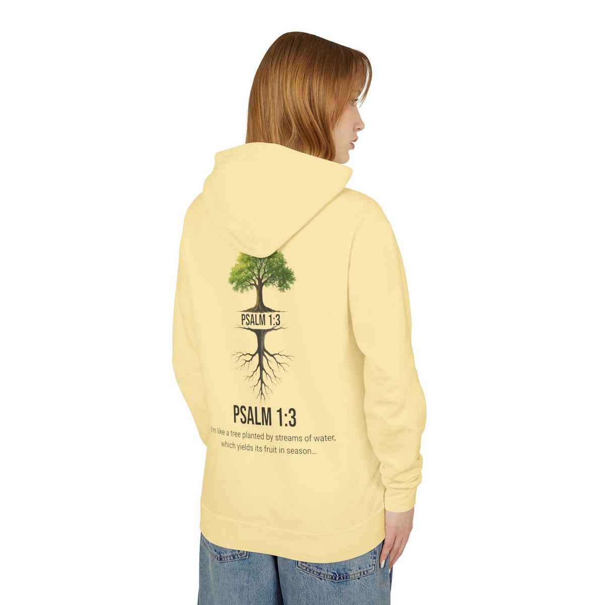 Psalm 1:3 Hoodie — Tree Planted by Streams Christian Sweatshirt