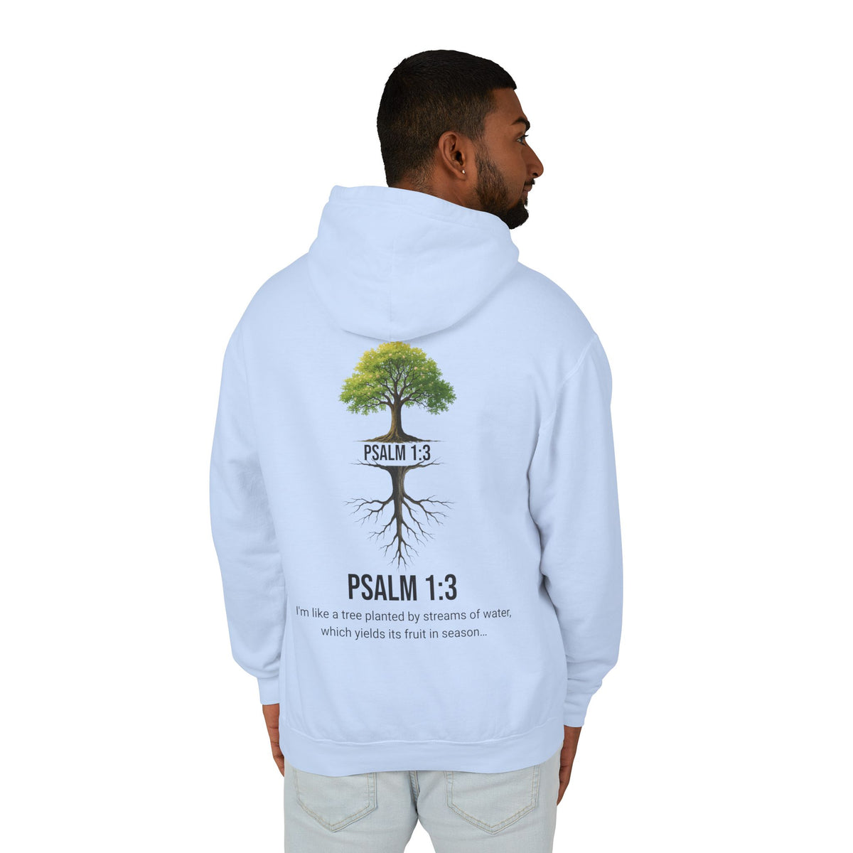 Psalm 1:3 Hoodie — Tree Planted by Streams Christian Sweatshirt