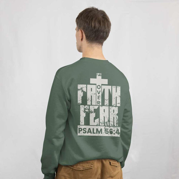 Faith Over Fear Christian Sweatshirt – Heavy Blend Cotton-Polyester Comfort