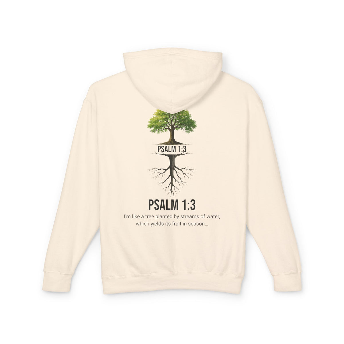 Psalm 1:3 Hoodie — Tree Planted by Streams Christian Sweatshirt