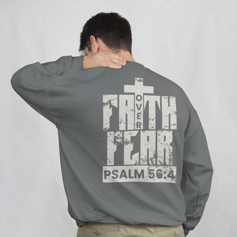 Faith Over Fear Christian Sweatshirt – Heavy Blend Cotton-Polyester Comfort