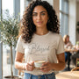 "Blessed" T-Shirt For Her — Jeremiah 17:7 Christian Script Faith Tee