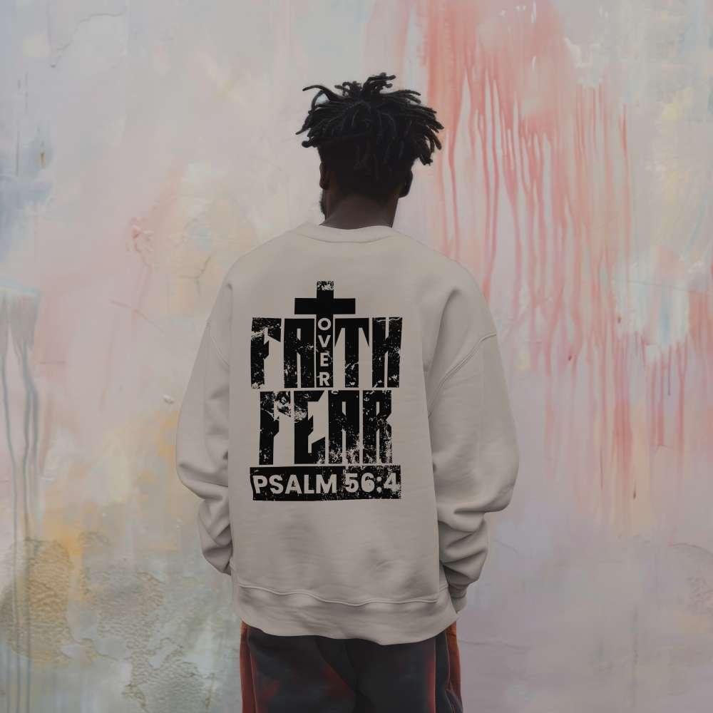 Faith Over Fear Christian Sweatshirt – Heavy Blend Cotton-Polyester Comfort