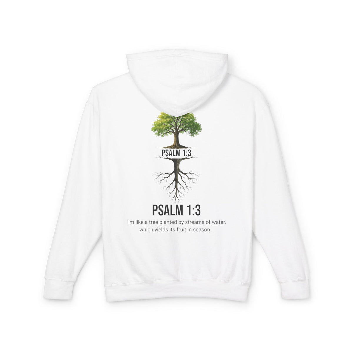 Psalm 1:3 Hoodie — Tree Planted by Streams Christian Sweatshirt