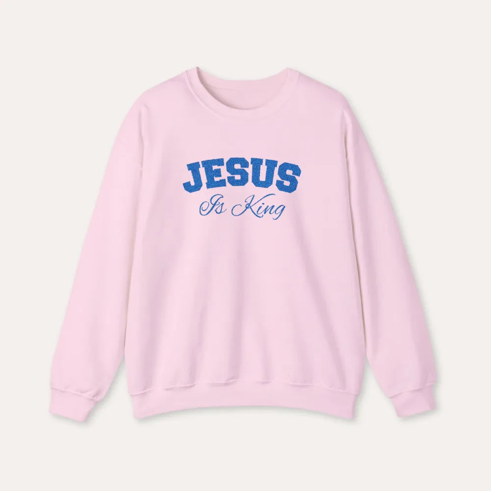 Jesus Is King Crewneck Sweatshirt — Christian Faith Pullover