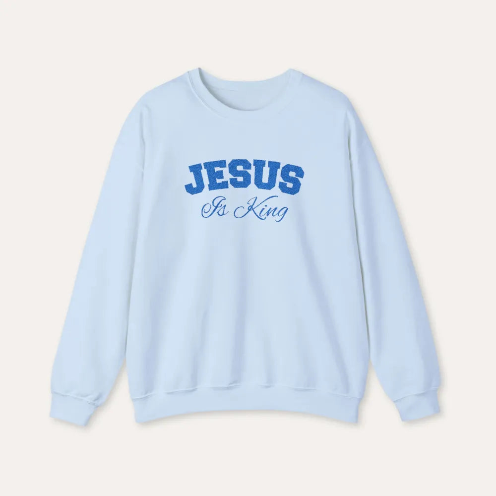 Jesus Is King Crewneck Sweatshirt — Christian Faith Pullover