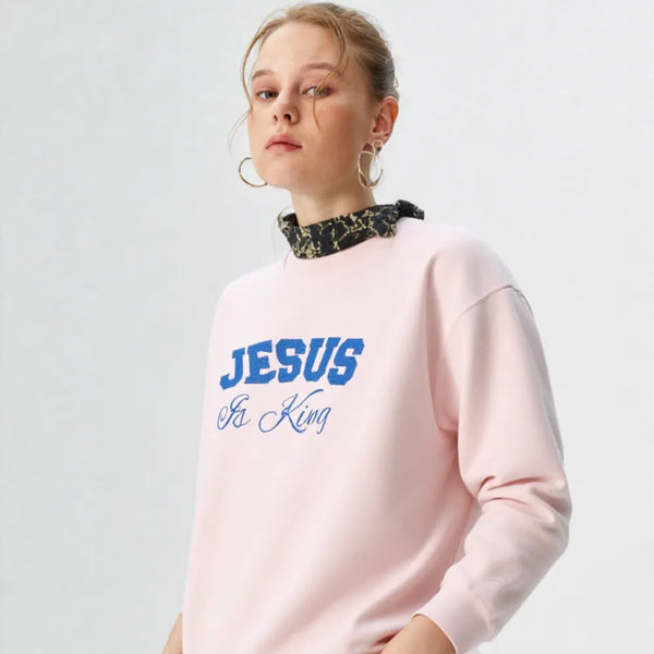 Jesus Is King Crewneck Sweatshirt — Christian Faith Pullover