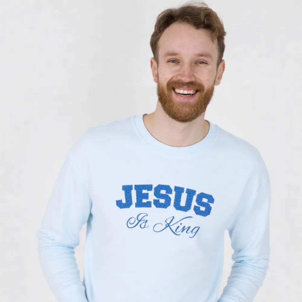 Jesus Is King Crewneck Sweatshirt — Christian Faith Pullover