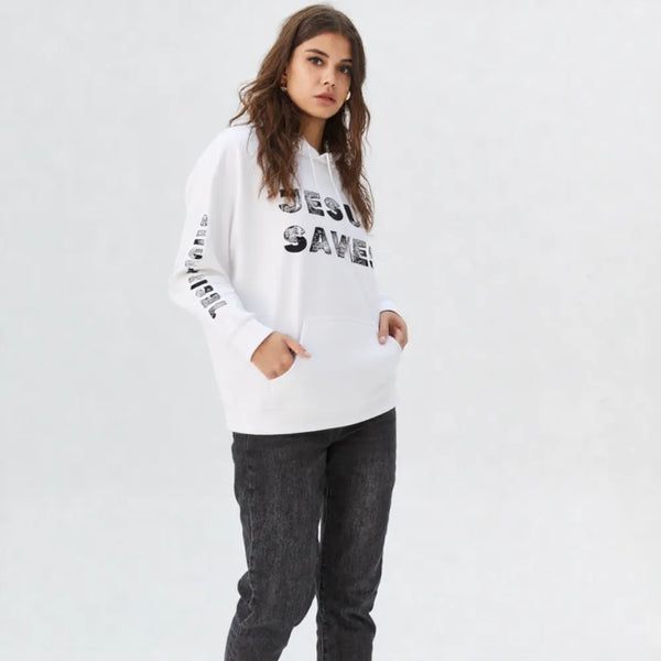 Jesus Saves Hoodie — Christian Faith Graphic Pullover (Tell the World)