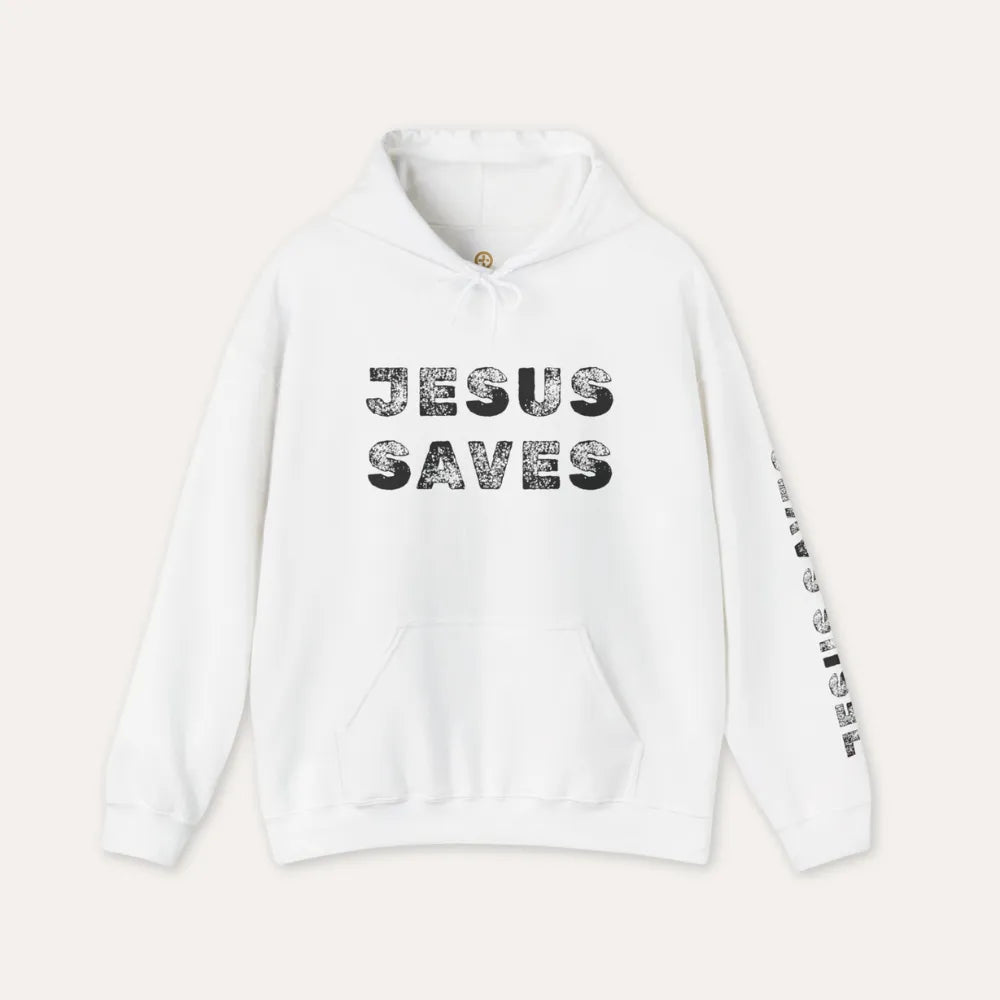 Jesus Saves Hoodie — Christian Faith Graphic Pullover (Tell the World)