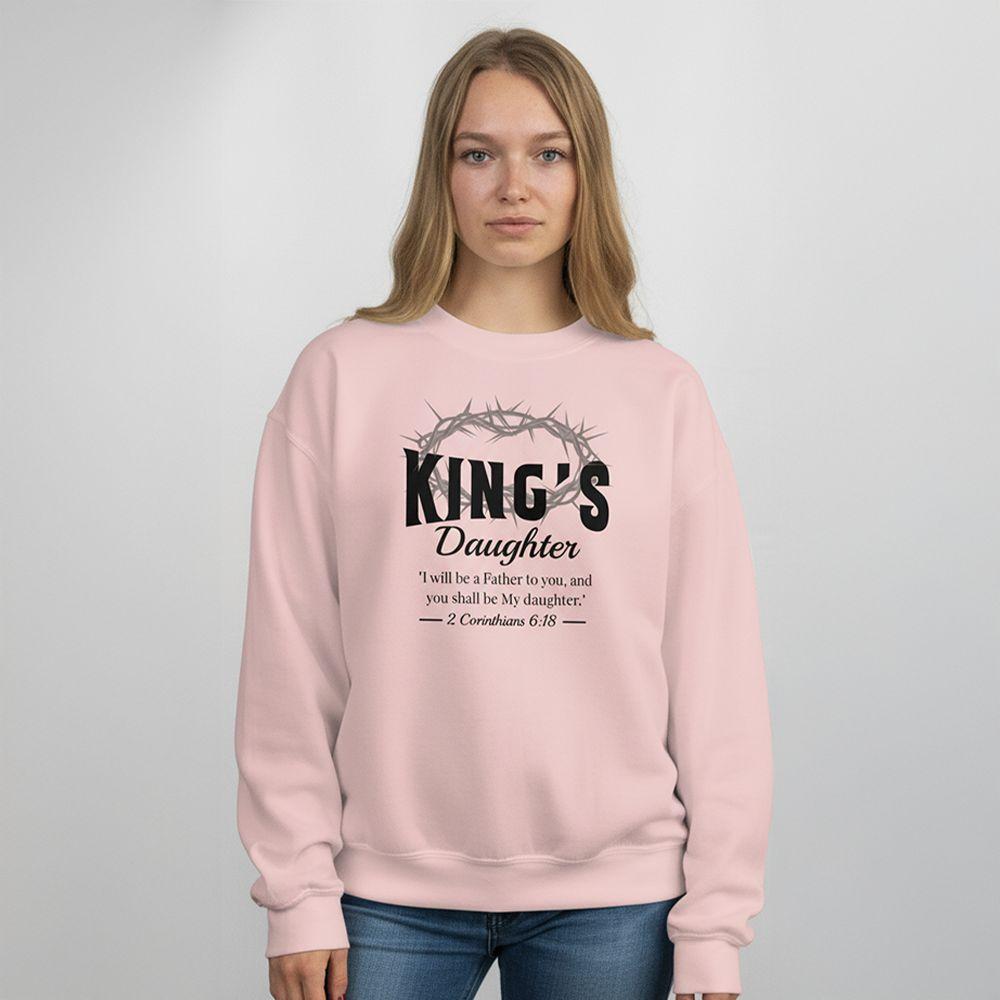 King's Daughter Long Sleeve Tee — "I will be a Father to you, and you shall be My daughter." (2 Corinthians 6:18)