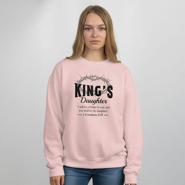 King's Daughter Long Sleeve Tee — "I will be a Father to you, and you shall be My daughter." (2 Corinthians 6:18)