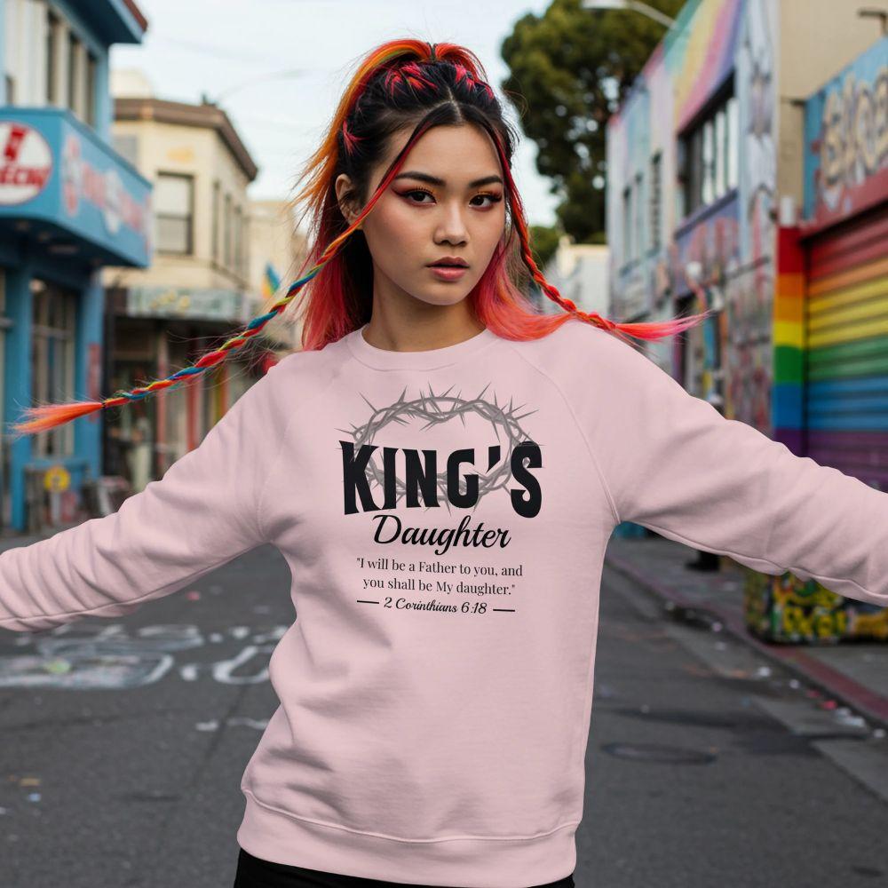 King's Daughter Long Sleeve Tee — "I will be a Father to you, and you shall be My daughter." (2 Corinthians 6:18)