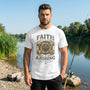 Faith & Fishing T-Shirt For Him — Nautical Compass Christian Fishing Tee