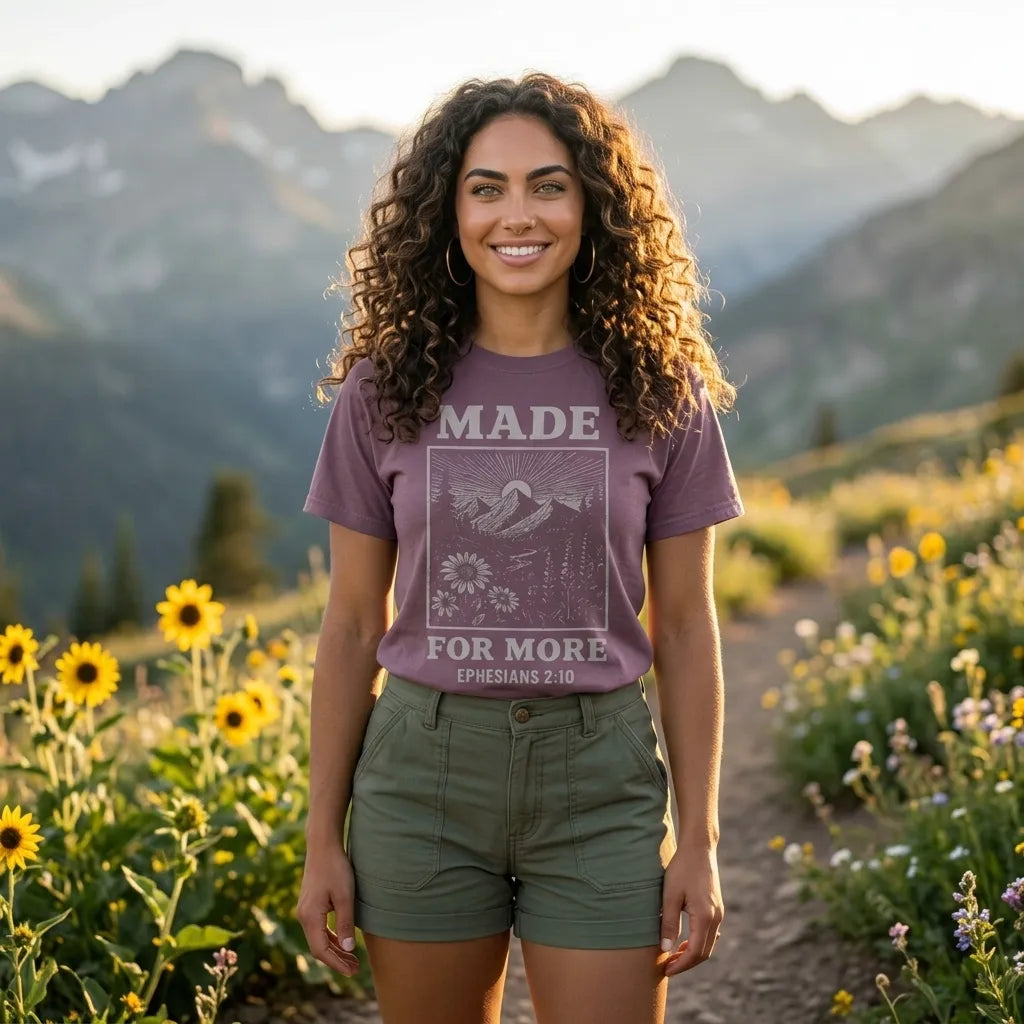 Made For More T-Shirt For Her — Ephesians 2:10 Christian Faith Tee