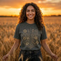 Floral Cross T-Shirt For Her — Vintage Botanical Christian Faith Tee