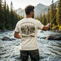 Fishers of Men T-Shirt For Him — Crossed Rods Christian Fishing Tee (Mark 4:19)
