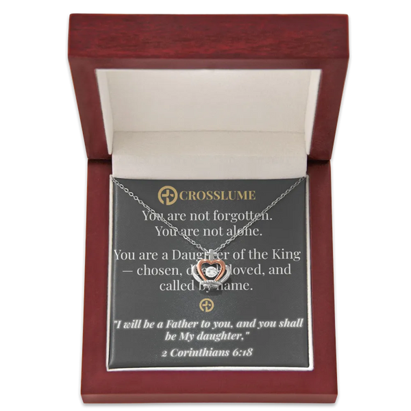 DAUGHTER OF THE KING – Crown Pendant Necklace in Sterling Silver