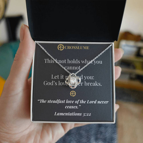 Divine Embrace – Faith Knot Necklace