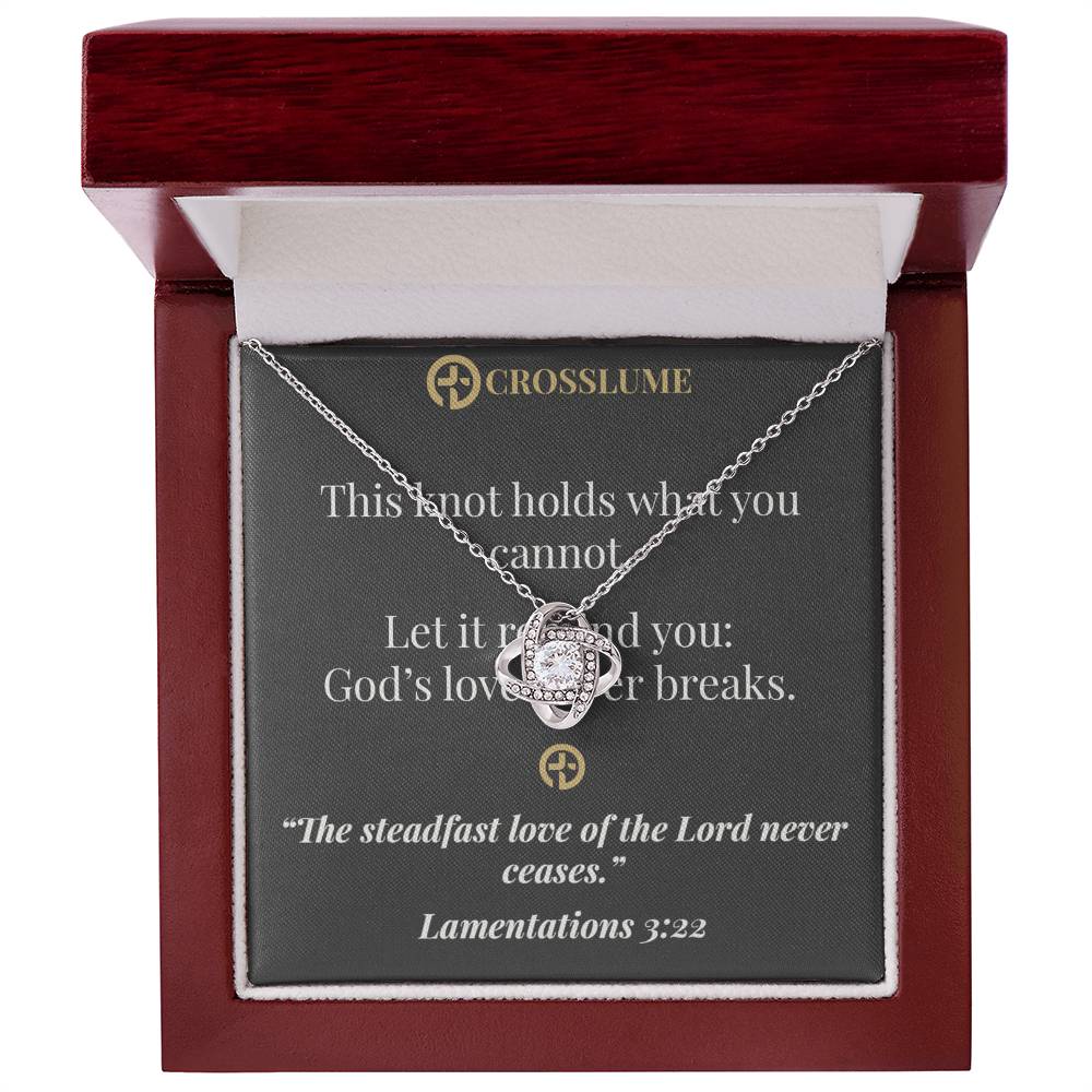 Divine Embrace – Faith Knot Necklace
