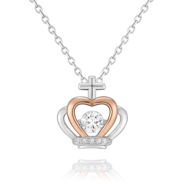 DAUGHTER OF THE KING – Crown Pendant Necklace in Sterling Silver