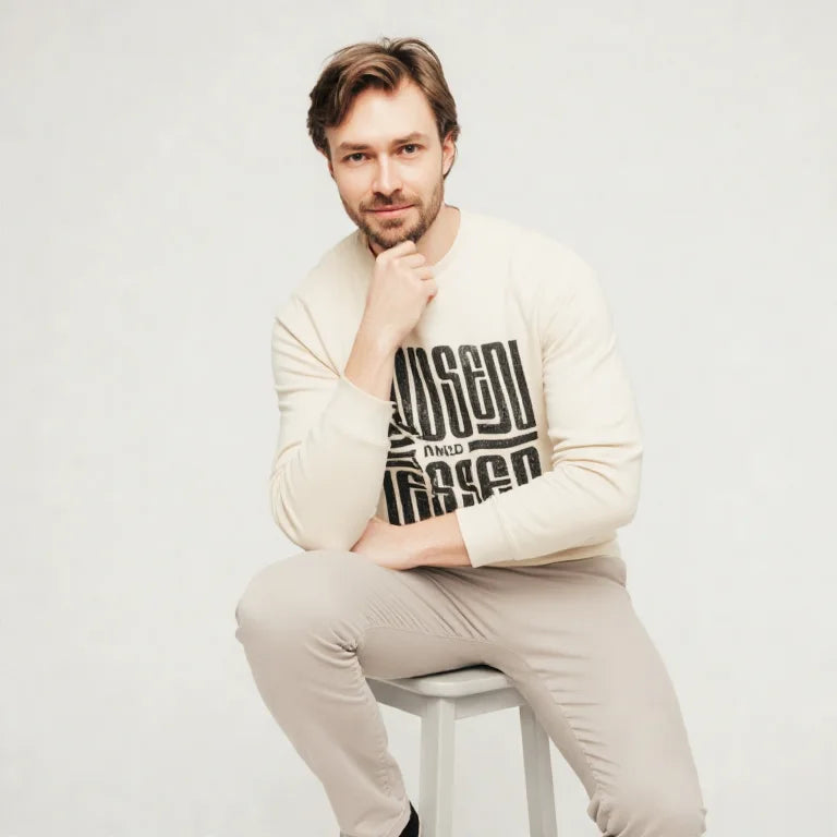 Crewneck Sweatshirt - 'Chosen and Blessed' Psalm 33:12 Christian Graphic Pullover